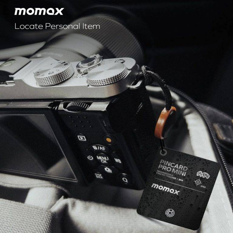 Momax PinCard Pro Mini Rechargeable Bluetooth Find My Tracker