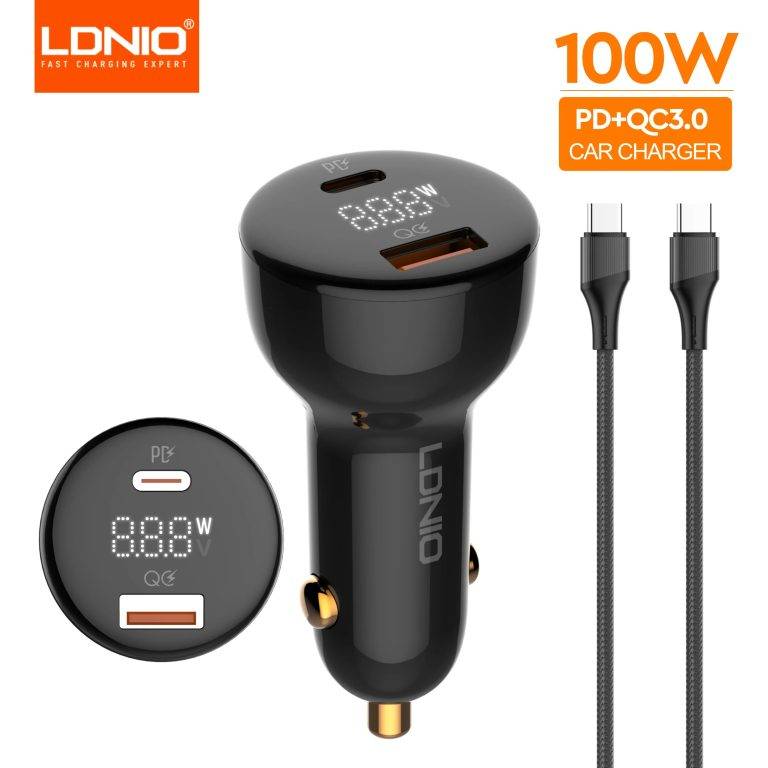 Ldnio C101 100W Dual-Port Super Fast Car Charger