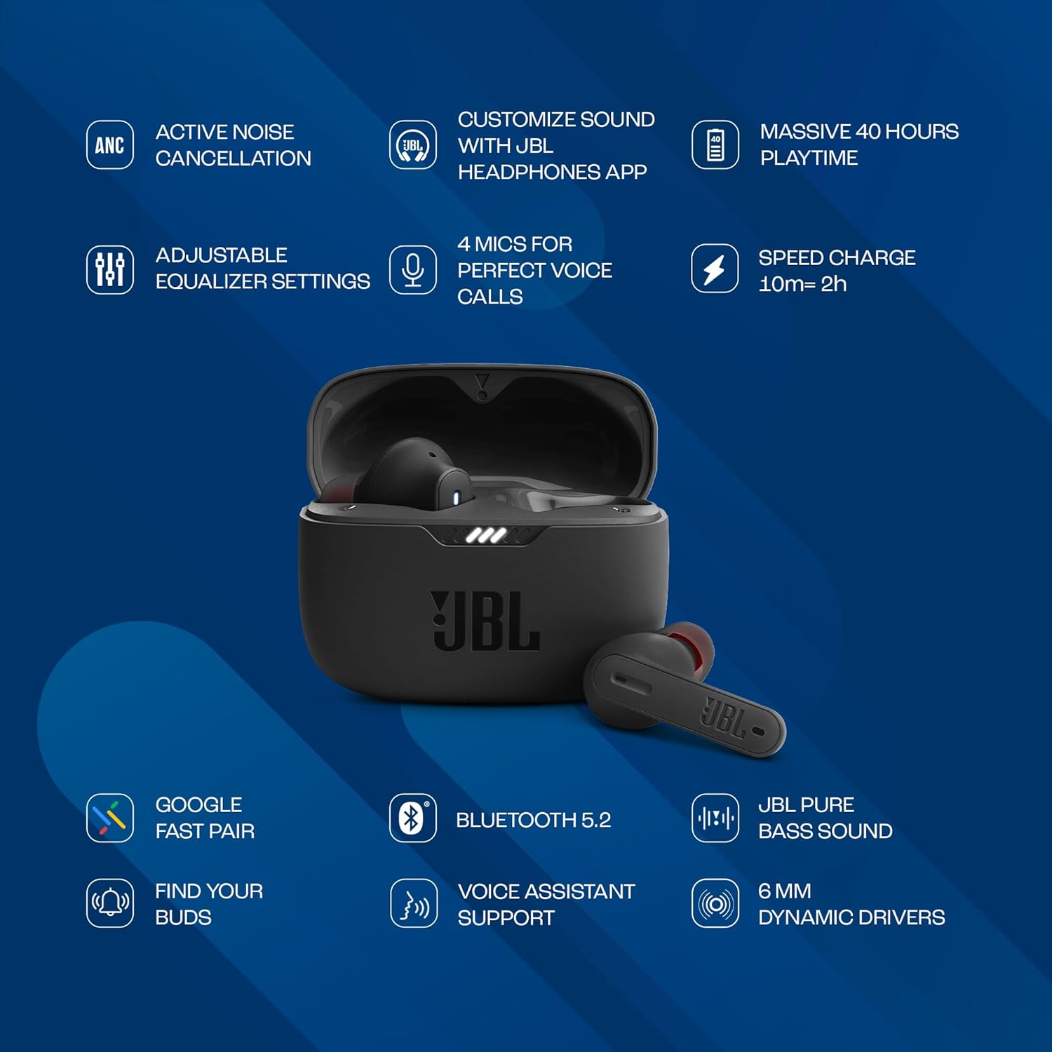 JBL Tune 235NC True Wireless In-Ear Earbuds with Active Noise Cancelling (ANC)
