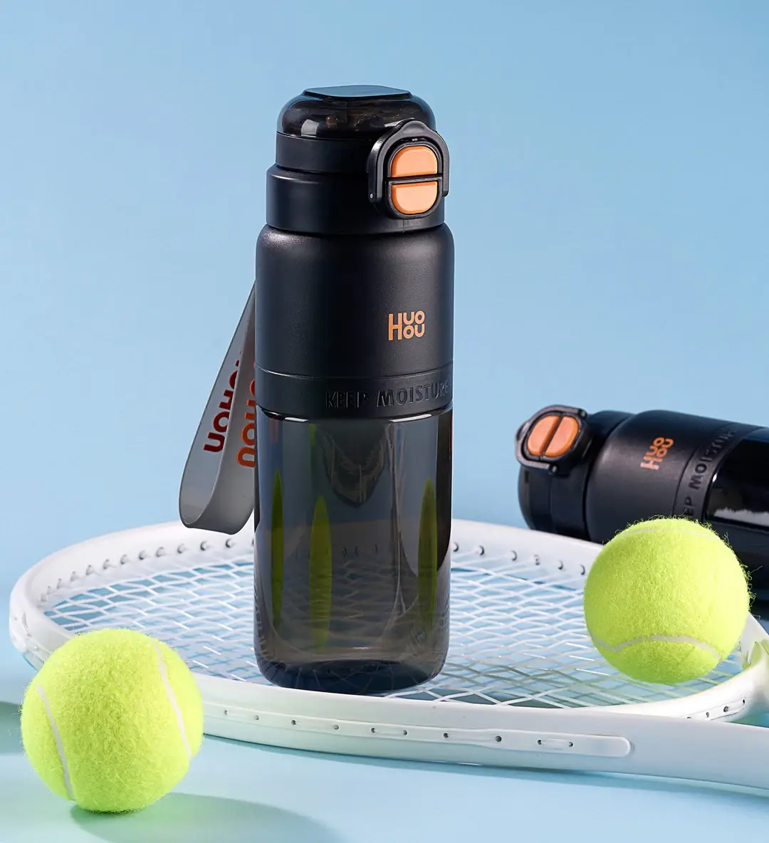 Huohou 750ml Motivational Leak-Proof Reusable Water Bottle for Sports & Fitness