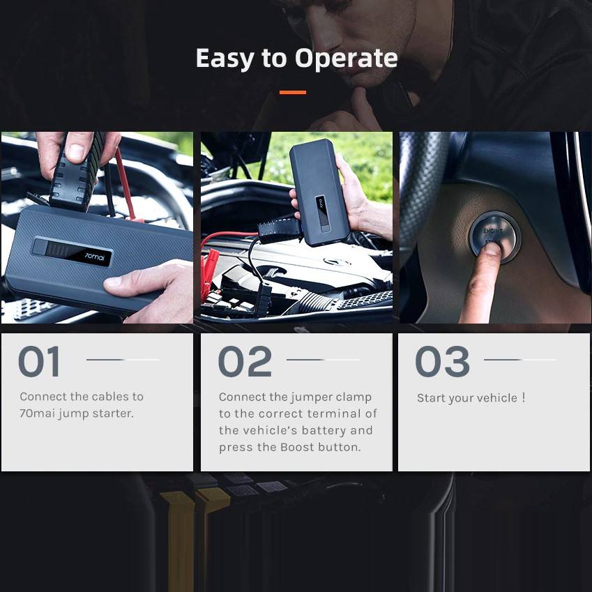 70mai Jump Starter Max PS06 Portable Power Bank & Car Battery Booster