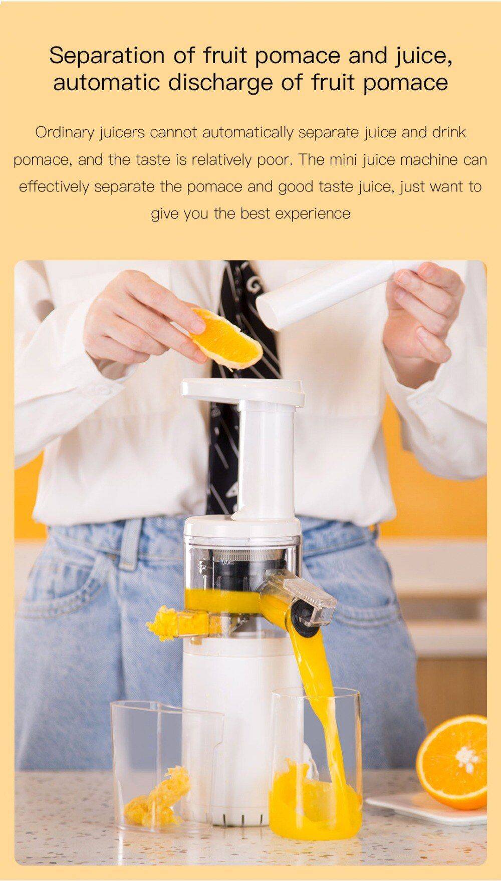 Xiaomi BJ08 Bud Portable Mini Electric Slow Juicer Compact Water-Free Juicer