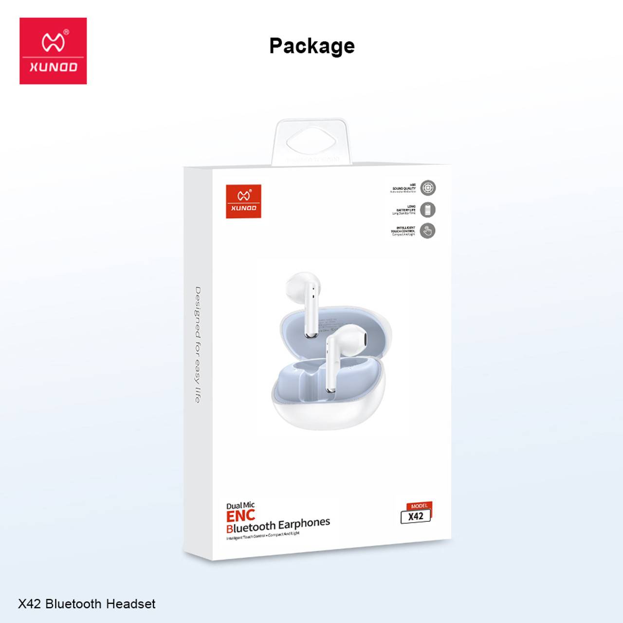 XUNDD X42 Dual-Mic ENC Wireless Bluetooth Earphones
