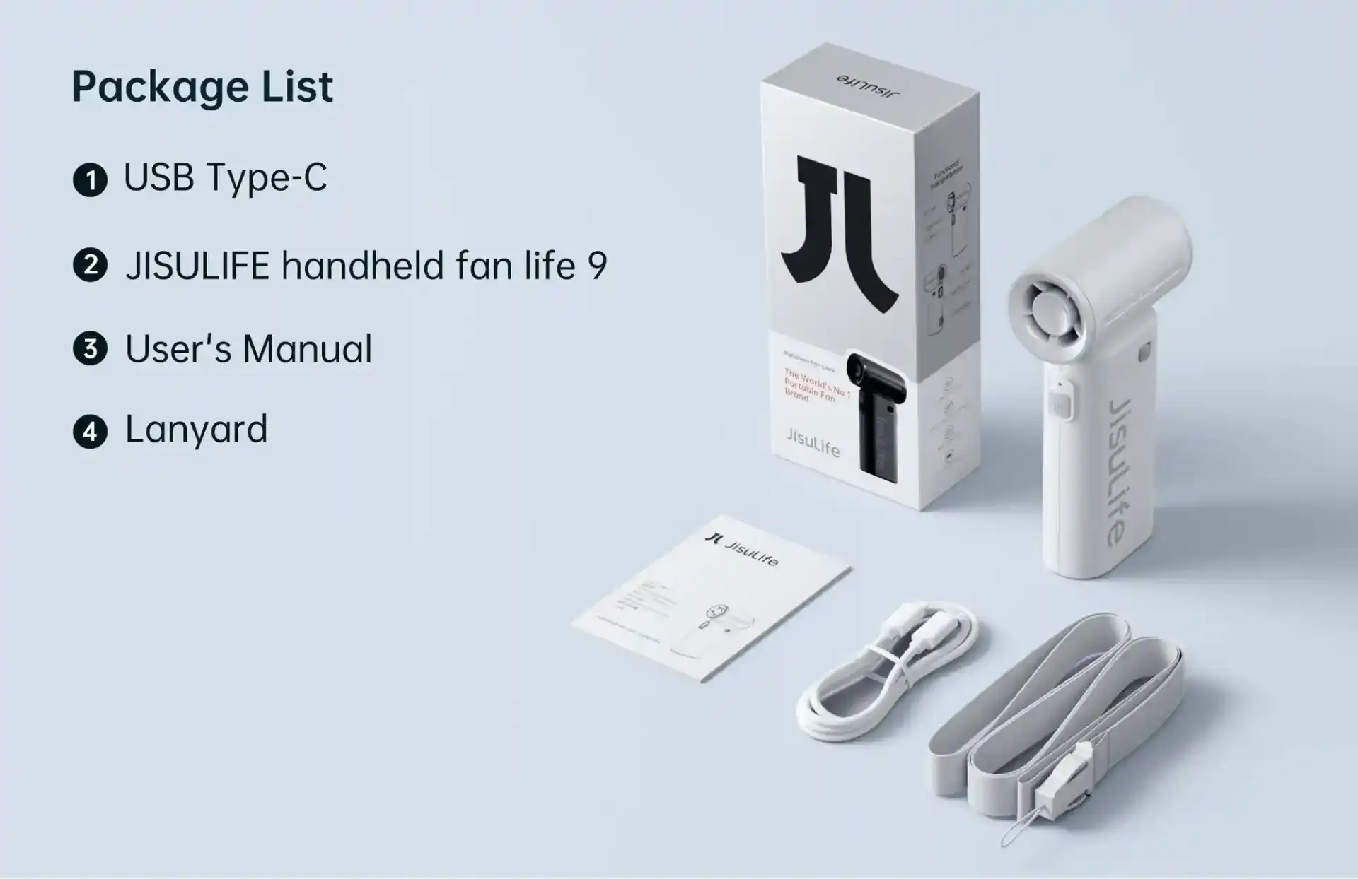 JisuLife Life9 3600mAh Handheld Fan Tiny Hurricane Power