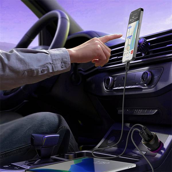 LDNIO C104 60W Dual PD Super Fast Car Charger with Dual USB-C Outputs