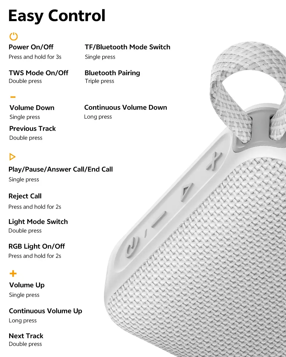 QCY SP2 Portable Bluetooth Wireless Speaker