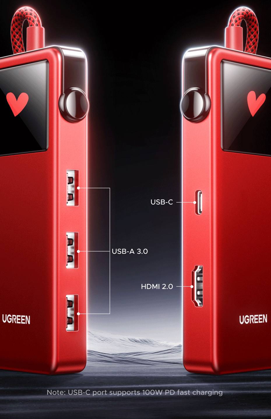 UGREEN x Jackson Yee Uno Series 5-in-1 USB-C Hub with 4K@60Hz HDMI 5Gbps Data & 100W PD Charging 75214