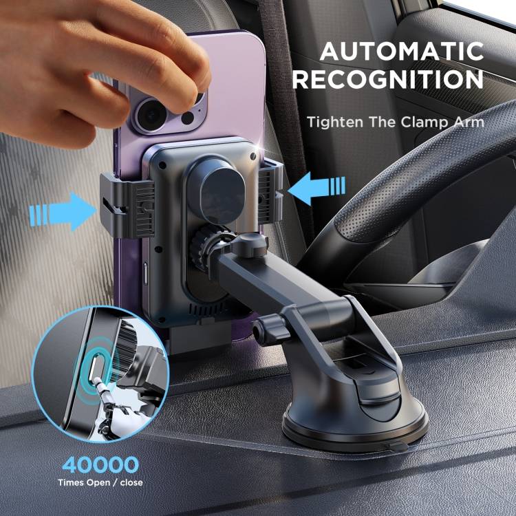 JOYROOM JR-ZS219 Three-Axis Electric 15W Wireless Charging Car Mount Holder