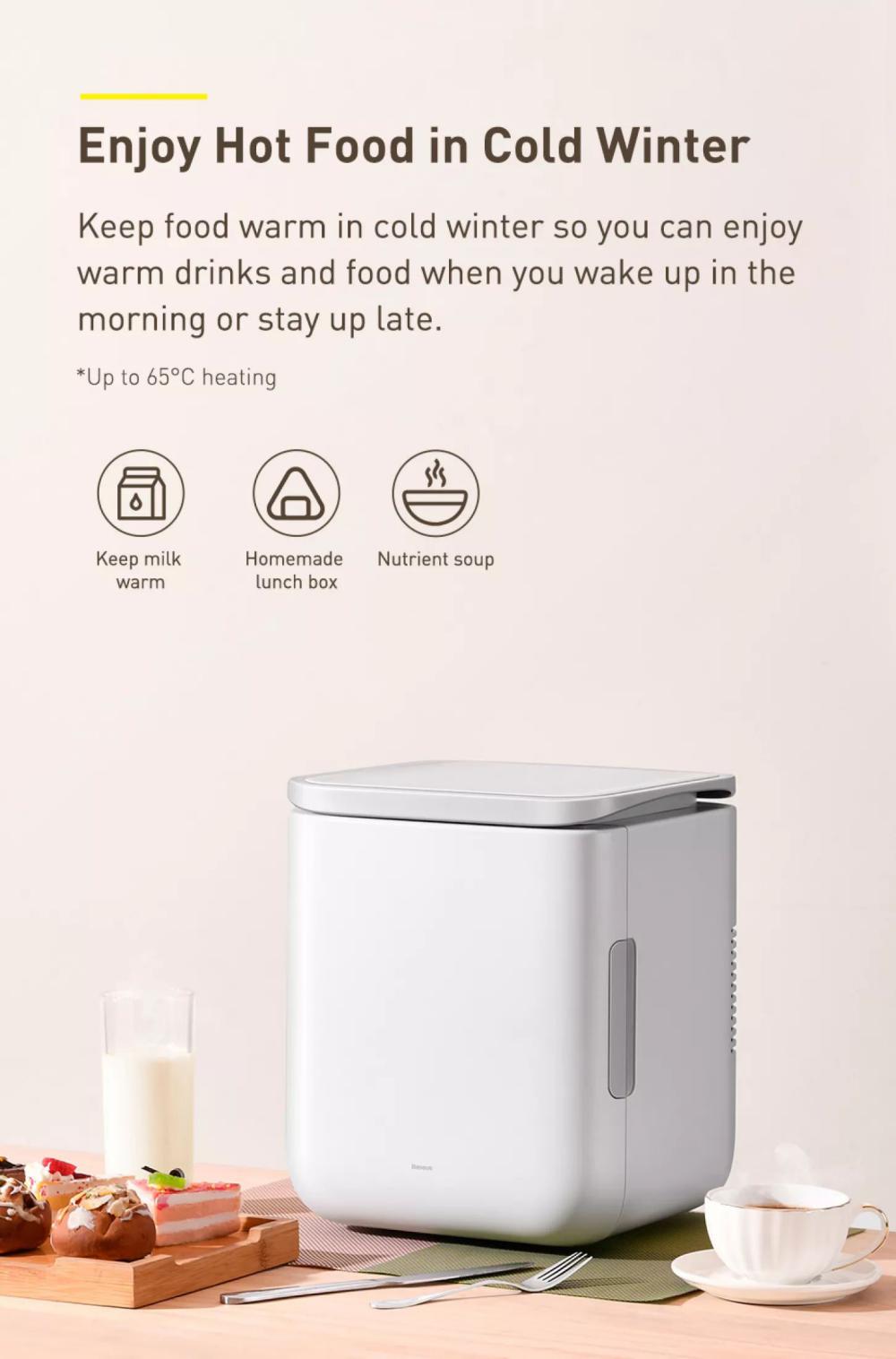 Baseus Igloo 6L Mini Fridge  Portable Cooler & Warmer for Students