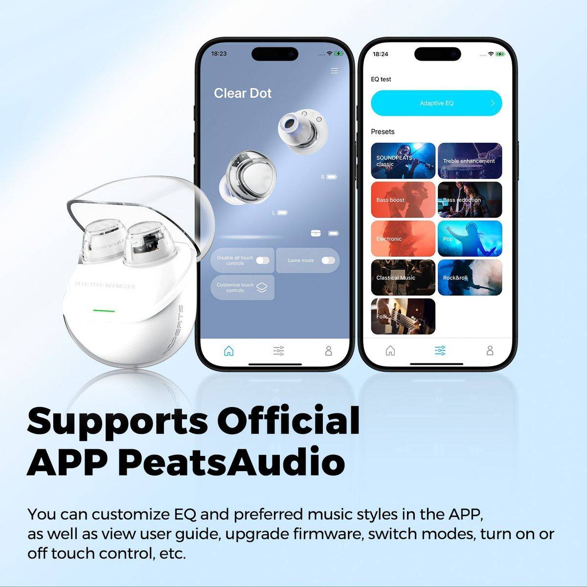SoundPEATS Clear Dot True Wireless Bluetooth Earbuds