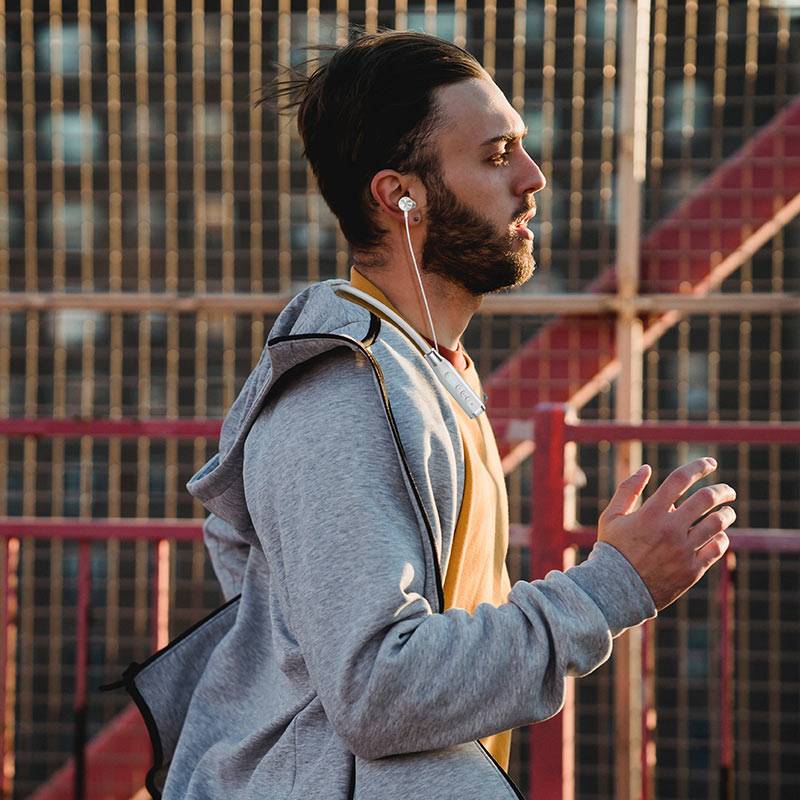 Hoco ES62 Wireless Bluetooth Neckband Earphones with Memory Card Support