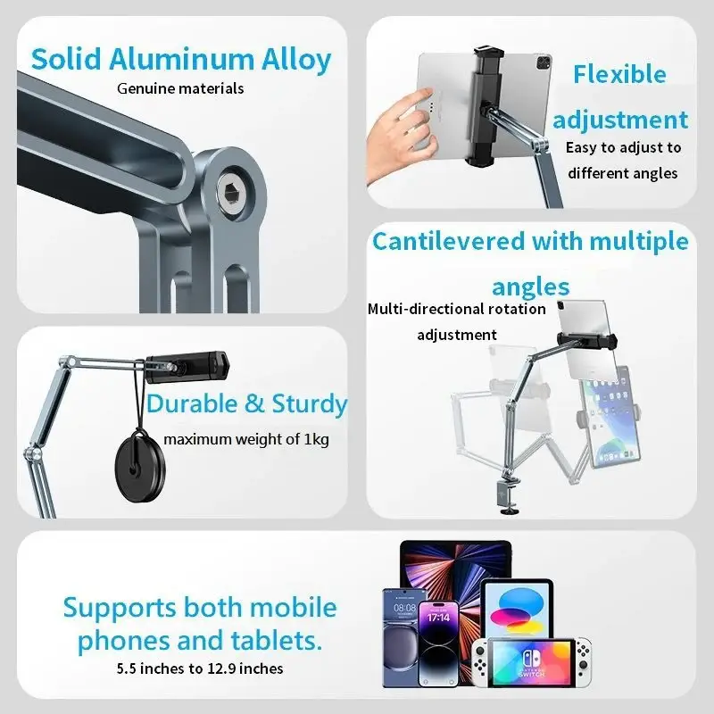 Momax KH15 Multi-Stand Aluminum Alloy Mechanical Cantilever Stand