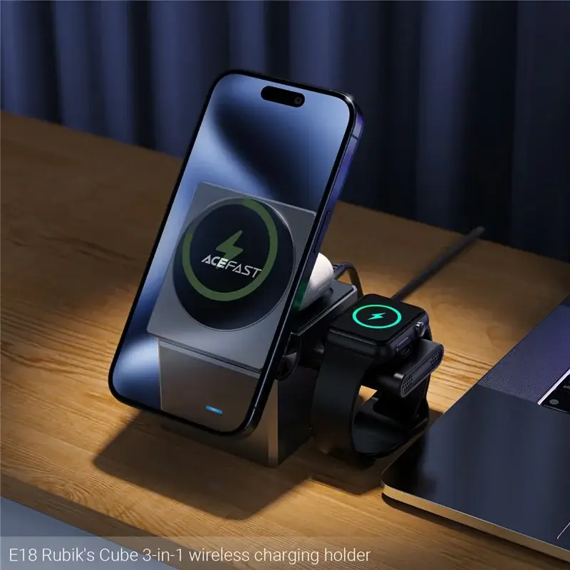 ACEFAST E18 3-in-1 Desktop Wireless Charging Station