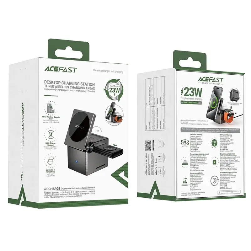 ACEFAST E18 3-in-1 Desktop Wireless Charging Station