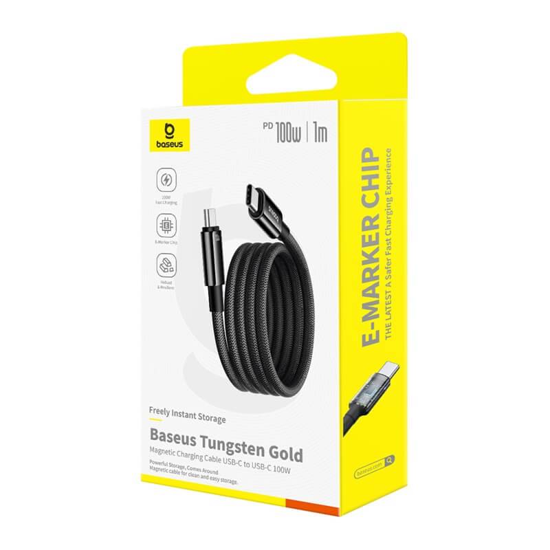 Baseus Tungsten Gold Series 100W Fast Charging Cable USB-C to USB-C 1m