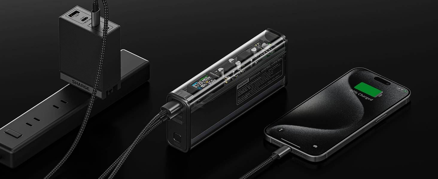Sharge Shargeek 140 Power Bank 20000mAh 140W Ultra-Fast Charging & Transparent Design
