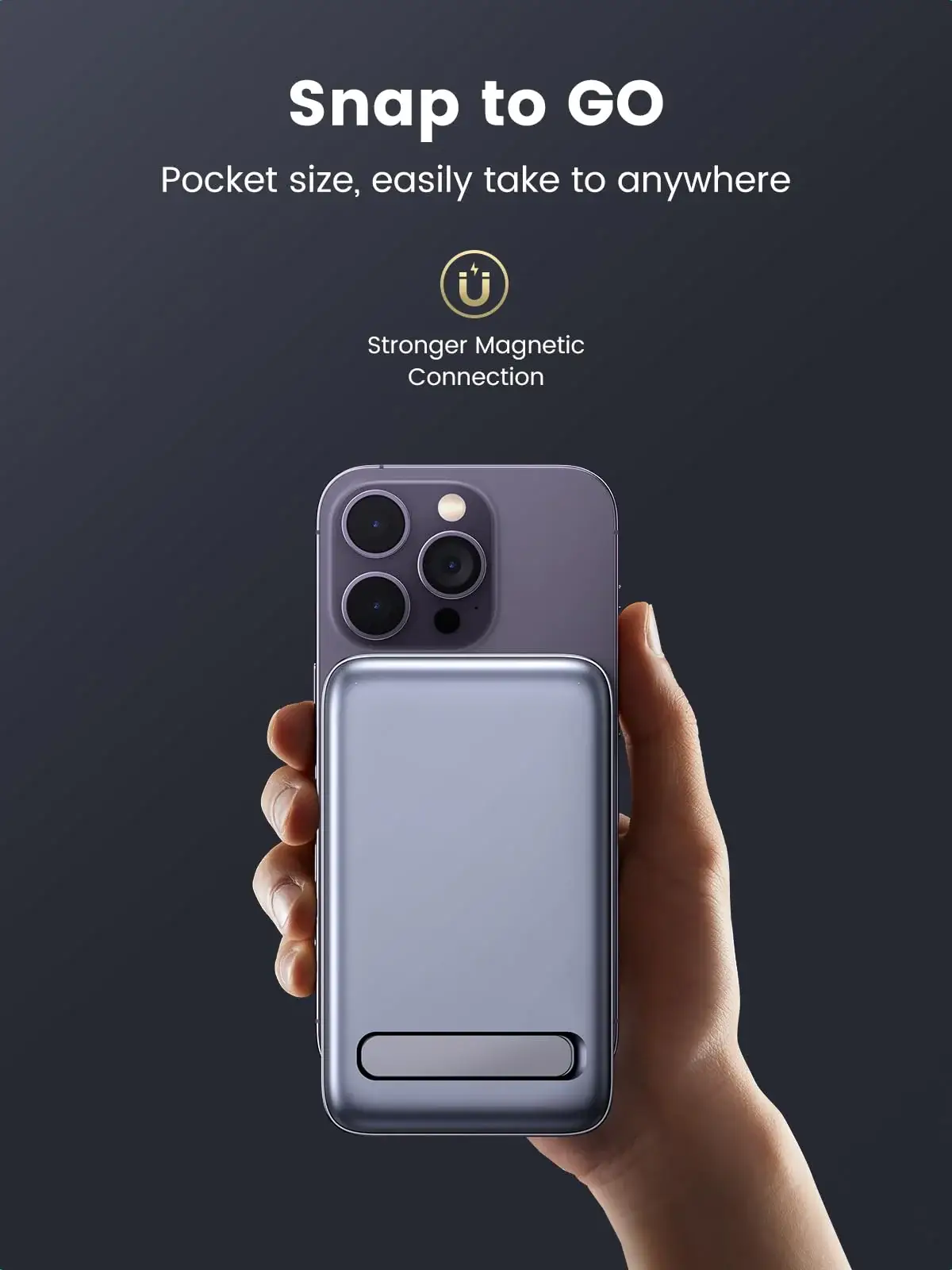 UGREEN PB206 10000mAh Magnetic Wireless Power Bank with PD 20W Fast Charging
