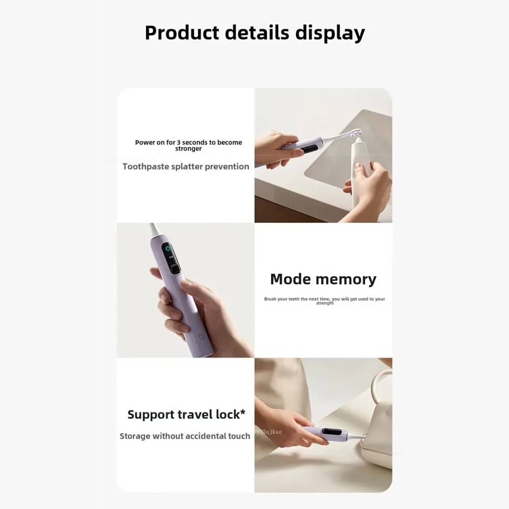 Xiaomi Mijia MES610 Sonic Electric Toothbrush LCD Display Sonic Vibration & IPX8 Waterproof Design