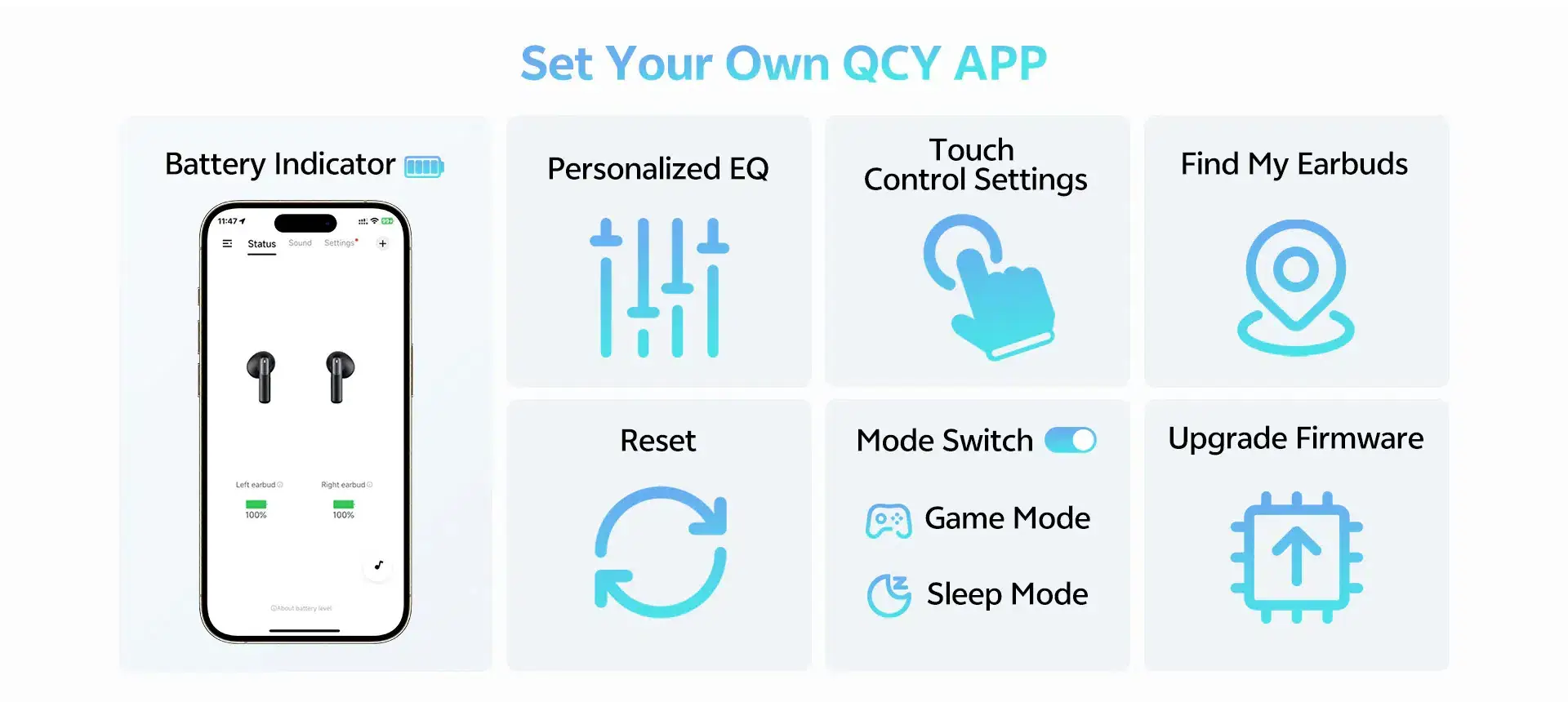 QCY AilyBuds E10 (HT13) Hi-Res Audio True Wireless Earbuds