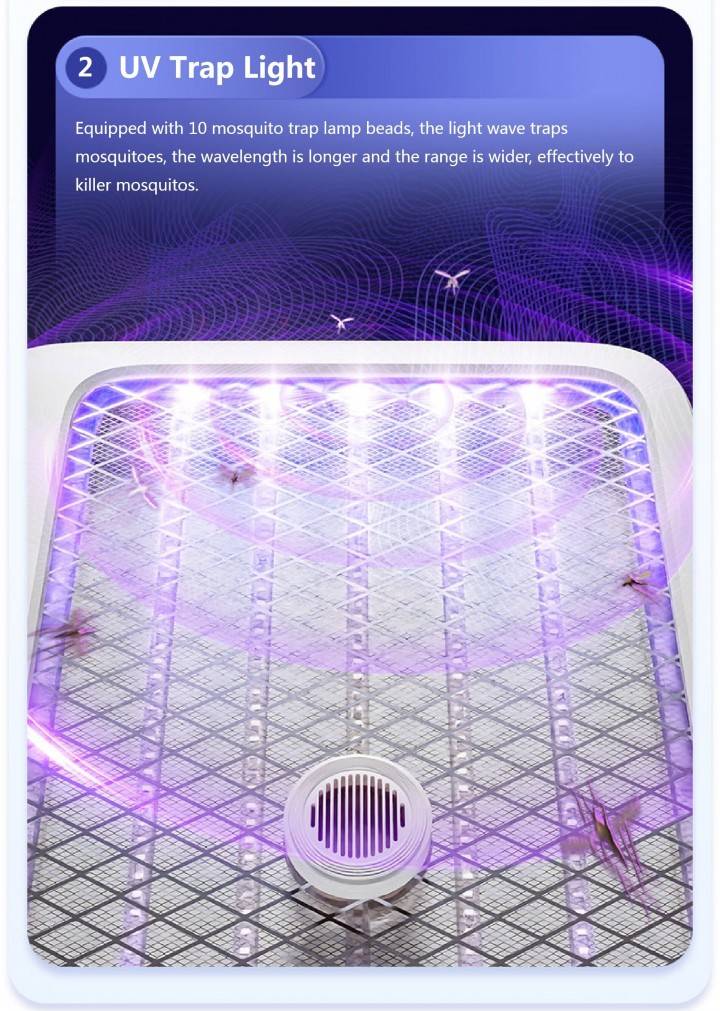 Qualitell K5 Lite 4000V Rechargeable Smart UV Mosquito Killer Lamp