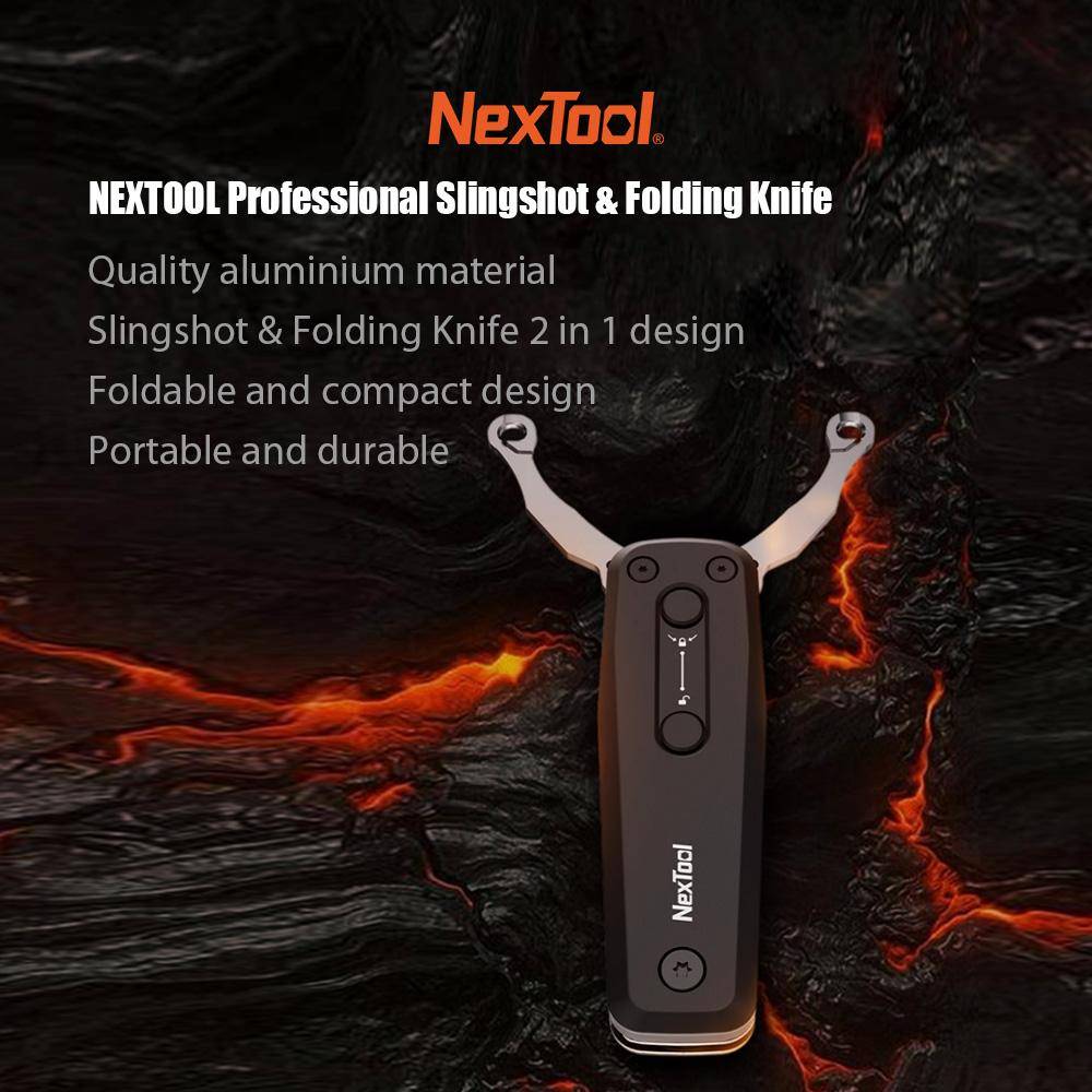 NexTool NE20058 2-in-1 Multifunctional Foldable Slingshot & Knife Combo