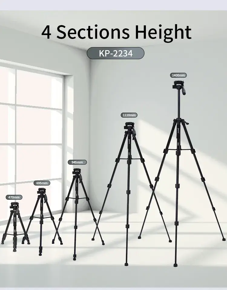 Jmary KP-2234 Professional Aluminum Alloy DSLR Camera Tripod Stand