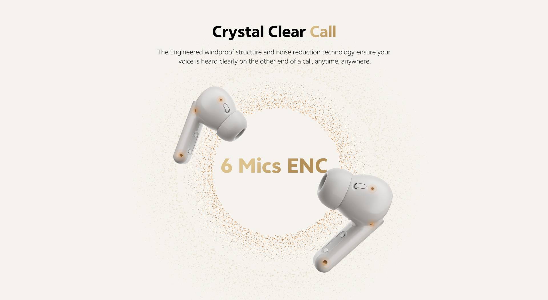 QCY HT15 Adaptive Hybrid ANC True Wireless Earbuds with 45dB Noise Cancellation
