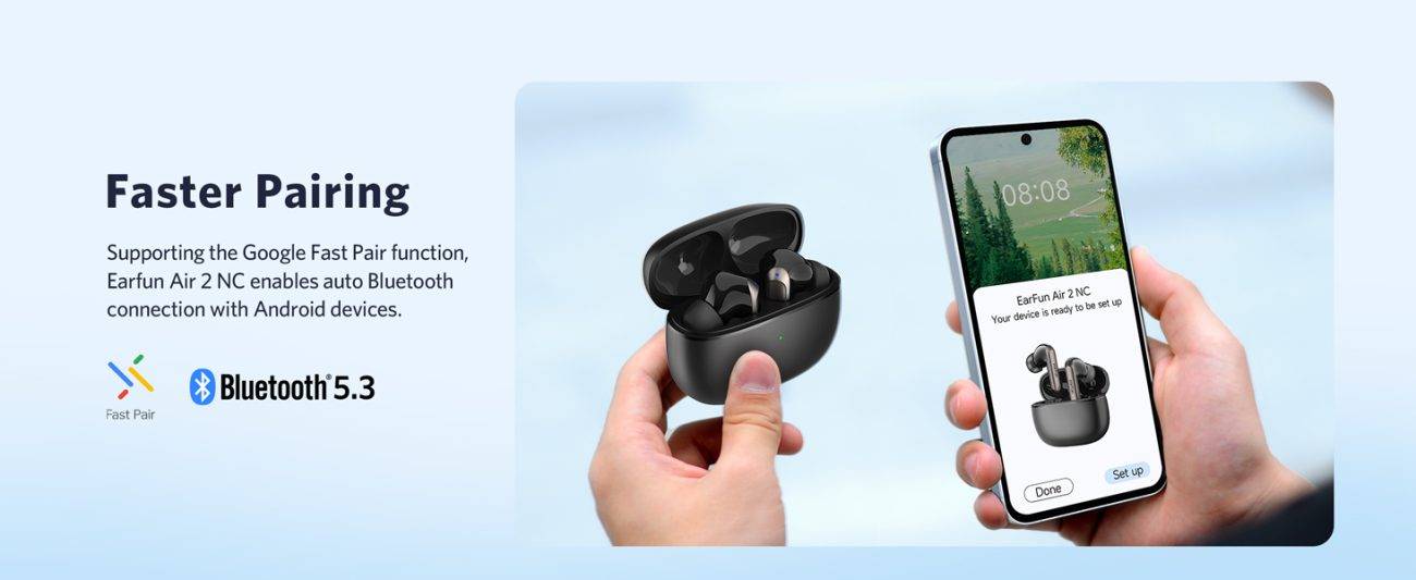 EarFun Air 2 NC ANC True Wireless Earbuds LDAC Hi-Res Audio Certified