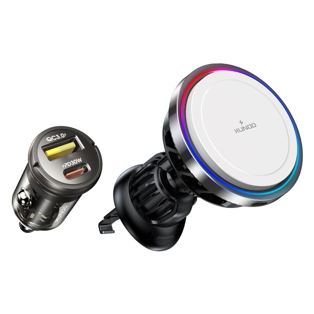 XUNDD XDCH-083 2-in-1 Refrigerated Wireless Car Charger