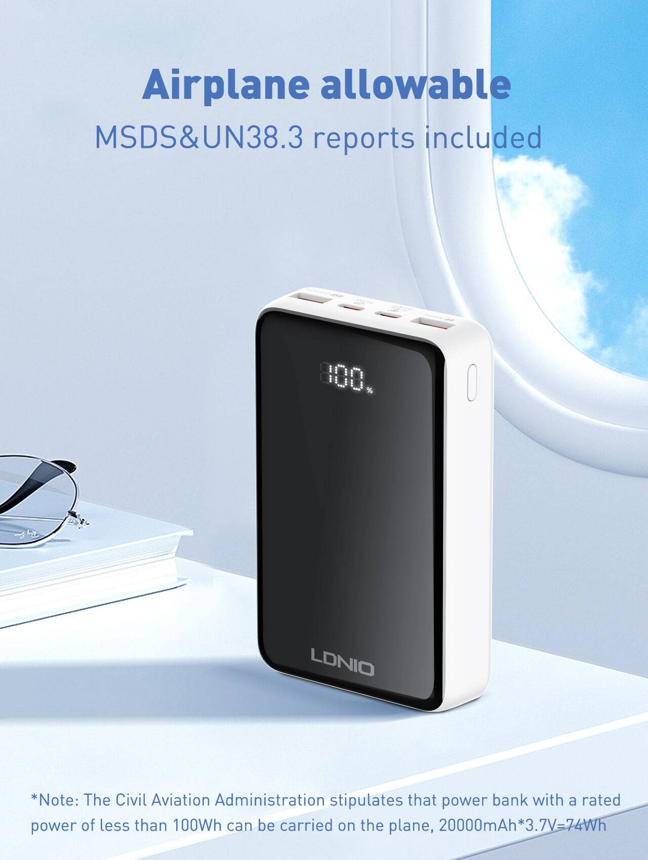 LDNIO PQ18 20,000mAh Magnetic Wireless Power Bank