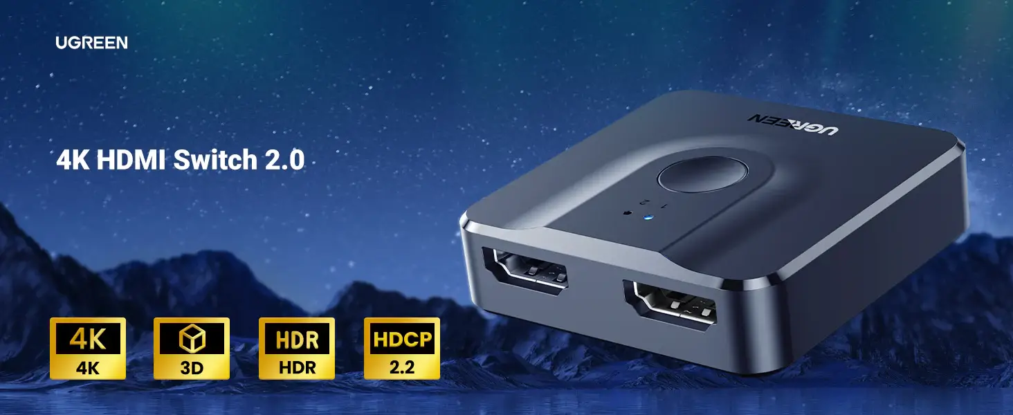 UGREEN CM217 Bi-Directional HDMI 2-Port Switcher (50966)