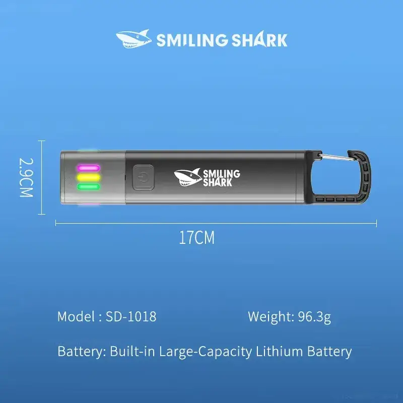 Smiling Shark SD-1018A High-Power Outdoor Flashlight with Side Floodlight 
