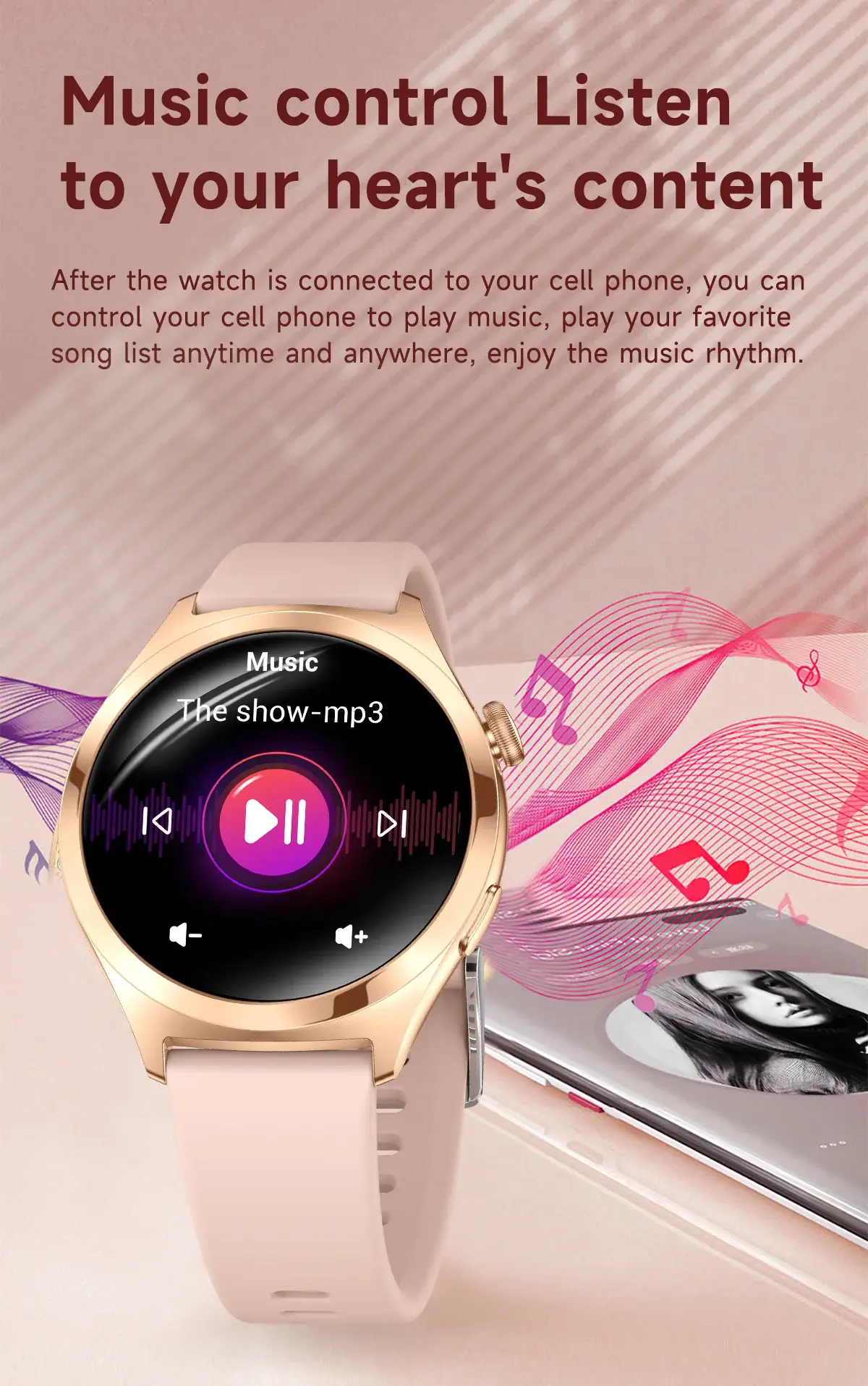 YES Ariel Nova Smartwatch for Women with Health & Fitness Tracking and IP68 Water Resistance