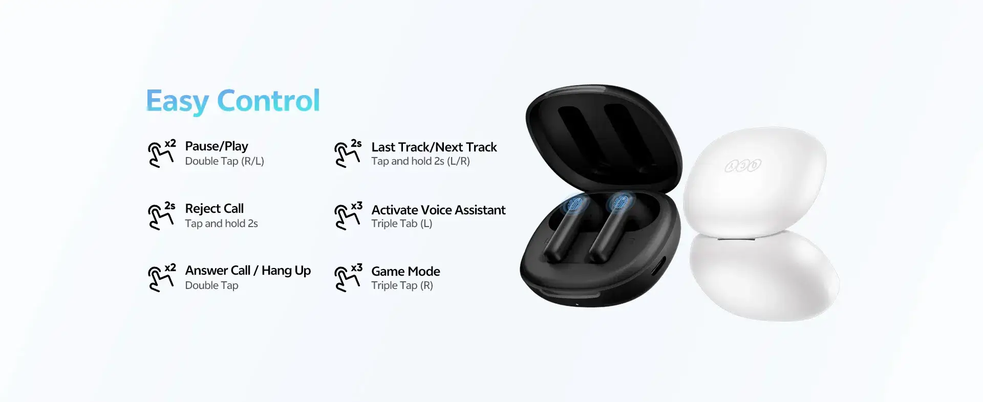QCY AilyBuds E10 (HT13) Hi-Res Audio True Wireless Earbuds