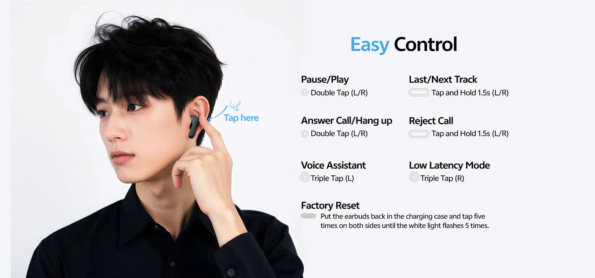 QCY Buds QT43 True Wireless Bluetooth Earbuds