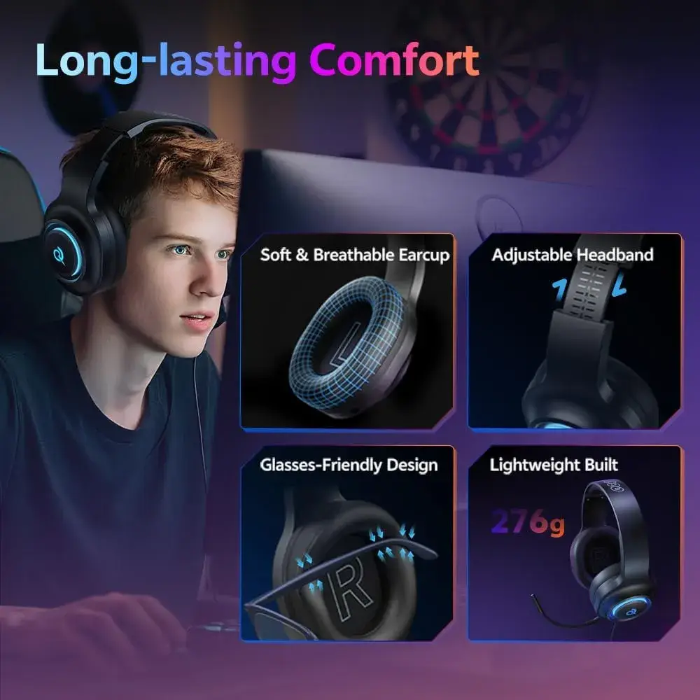 QCY Heroad V200 7.1 Virtual Headset H4GM