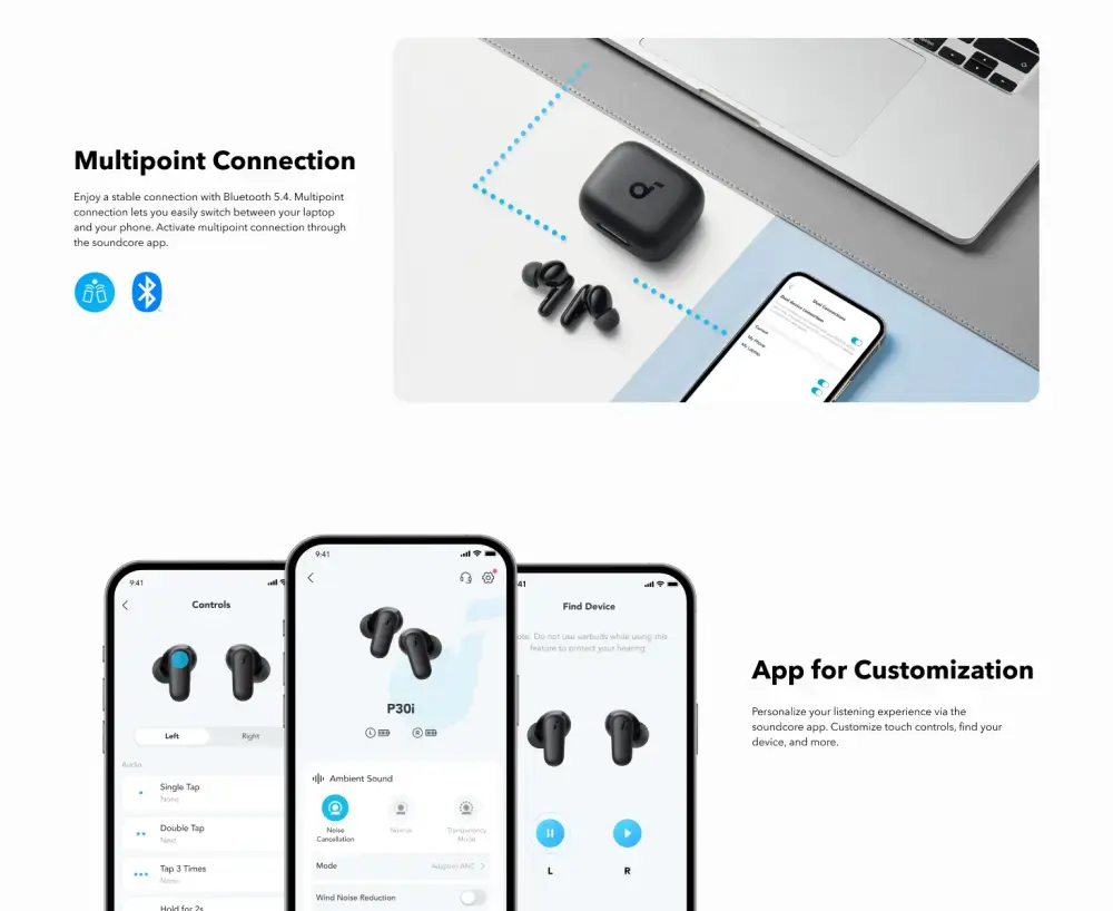 Anker Soundcore P30i ANC True Wireless Earbuds
