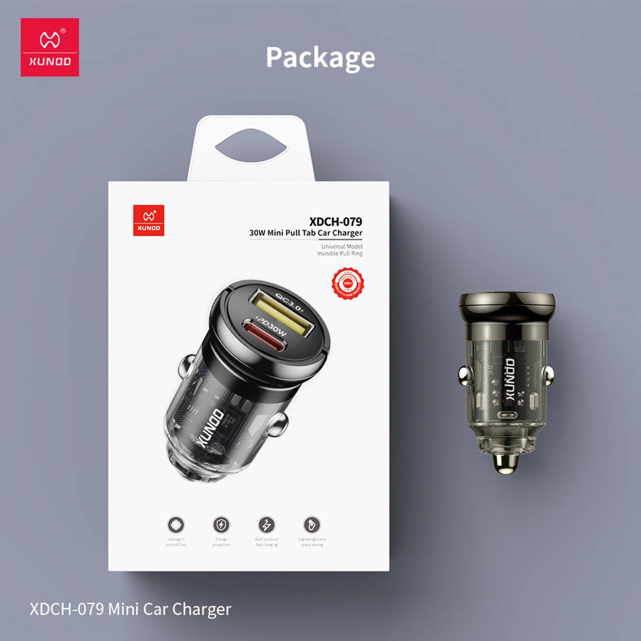 XUNDD XDCH-079 30W Mini Car Charger