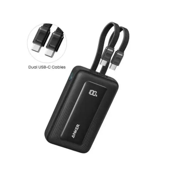 Anker Zolo 10000mAh 35W Power Bank with Built-in Dual USB-C Cables ( A1680H12)