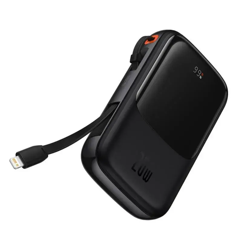 BASEUS Qpow Pro 10000mAh 20W Digital Display Power Bank with Lightning / Type-C Cable BASEUS Qpow Pro 10000mAh 20W Digital Display Power Bank with Lightning / Type-C Cable