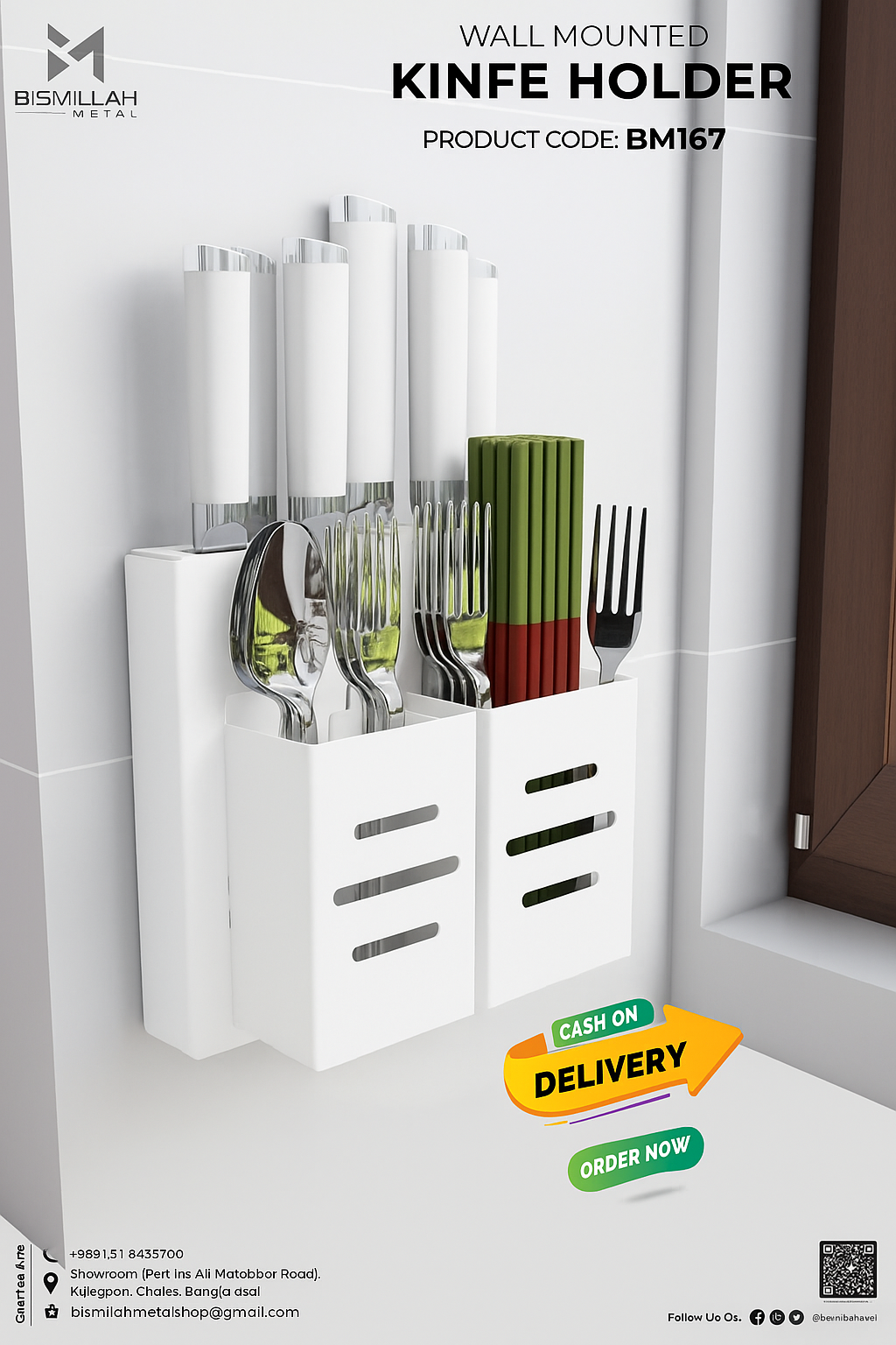 Wall Mounted knife holder - BM167