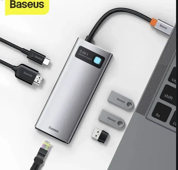 Baseus Metal Gleam Series/ Starjoy 6 in 1 Multifunctional Type-C Hub