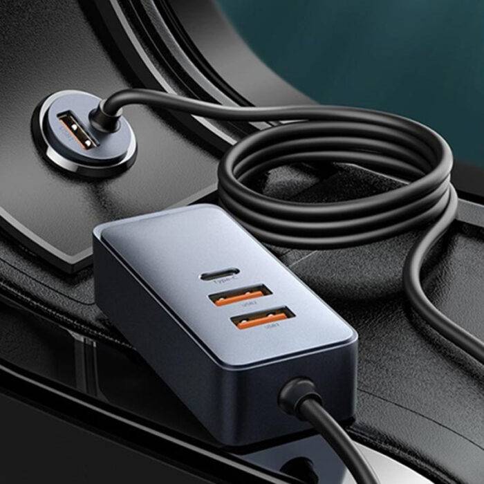 Baseus Share Together PPS Multi-port Fast Car Charger with Extension Cord Baseus Share Together PPS Multi-port Fast Car Charger with Extension Cord