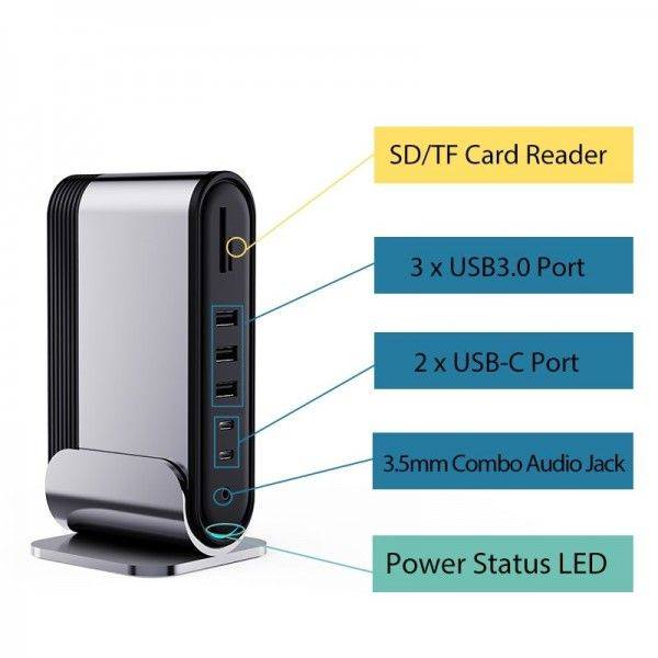 Baseus Unionjoy 16 in 1 Working Station Tow-Screen Multifunctional Type-C HUB Adapter Baseus Unionjoy 16 in 1 Working Station Tow-Screen Multifunctional Type-C HUB Adapter