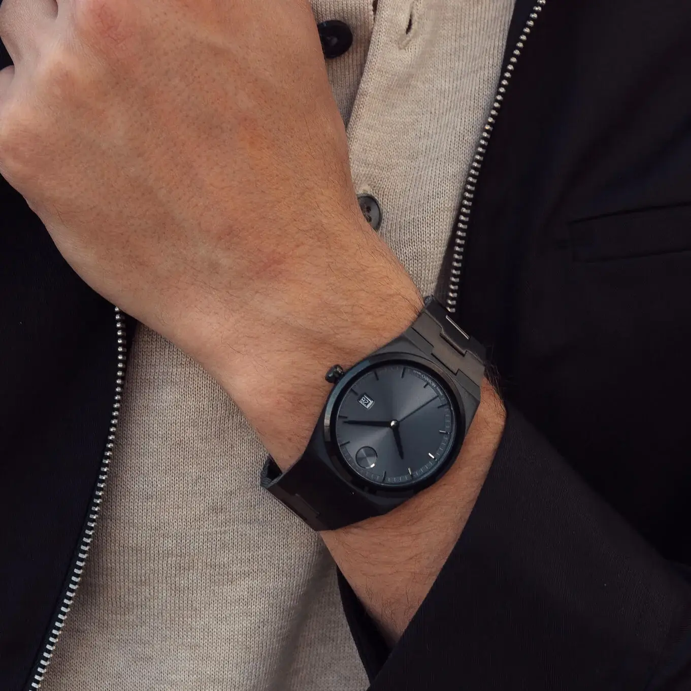 Movado Black Dial Swiss Made Men's Watch - 3601224