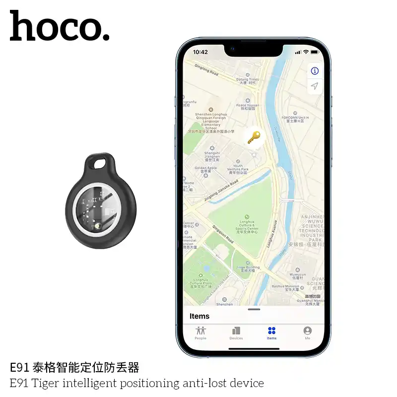 HOCO E91 Smart GPS Tracker Finder White