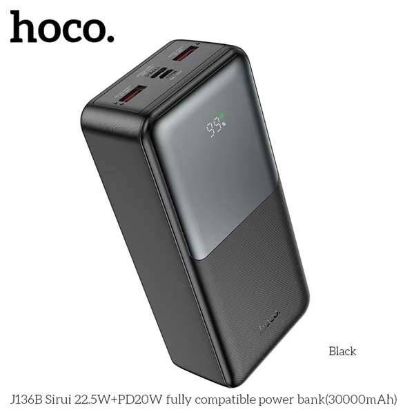 HOCO J136B 30000mAh 22.5W Fast Charging Power Bank