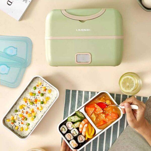 LIVEN FH-18 Electric Lunch Box Portable Smart Cooking Silent Heating Sealed for Travel LIVEN FH-18 Electric Lunch Box Portable Smart Cooking Silent Heating Sealed for Travel