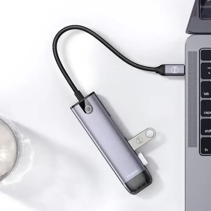 Mcdodo 6 in 1 Multifunctional USB-C Hub Docking Station Adapter Mcdodo 6 in 1 Multifunctional USB-C Hub Docking Station Adapter