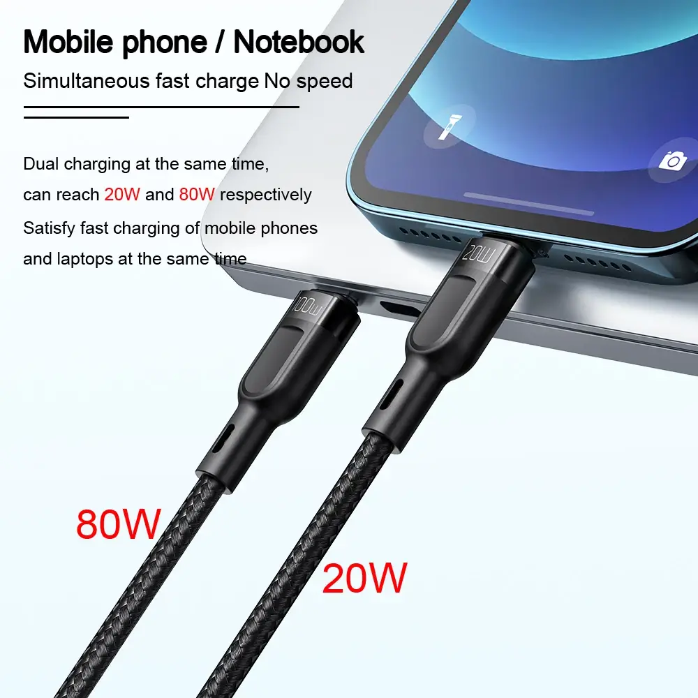 Mcdodo CA-747 2 in 1 100W PD Type C to Dual Type C Cable Mcdodo CA-747 2 in 1 100W PD Type C to Dual Type C Cable